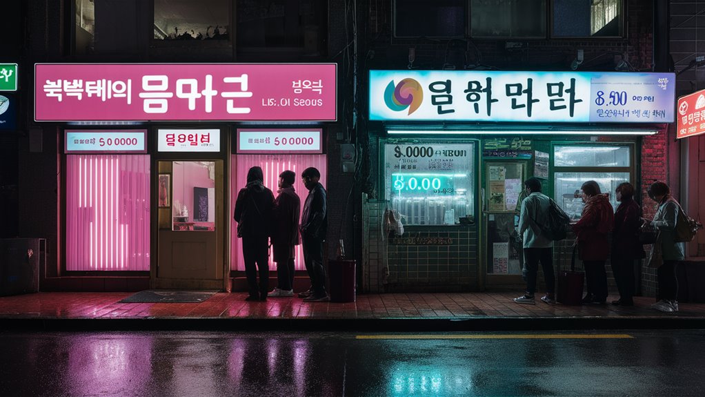 가라오케 주점 앞 음식점