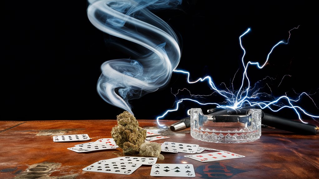 smoky poker playing freedom