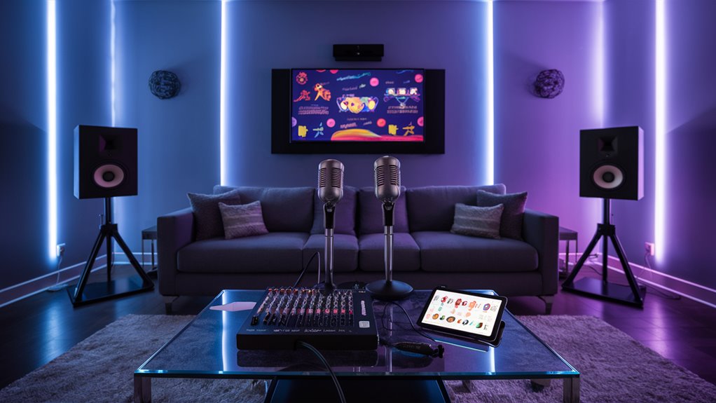 karaoke gear and setup